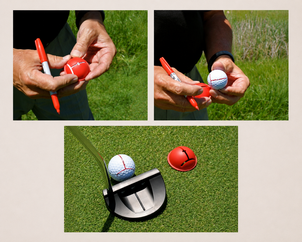 Impact Ball Liner – Pochoir d'alignement pour balle de golf