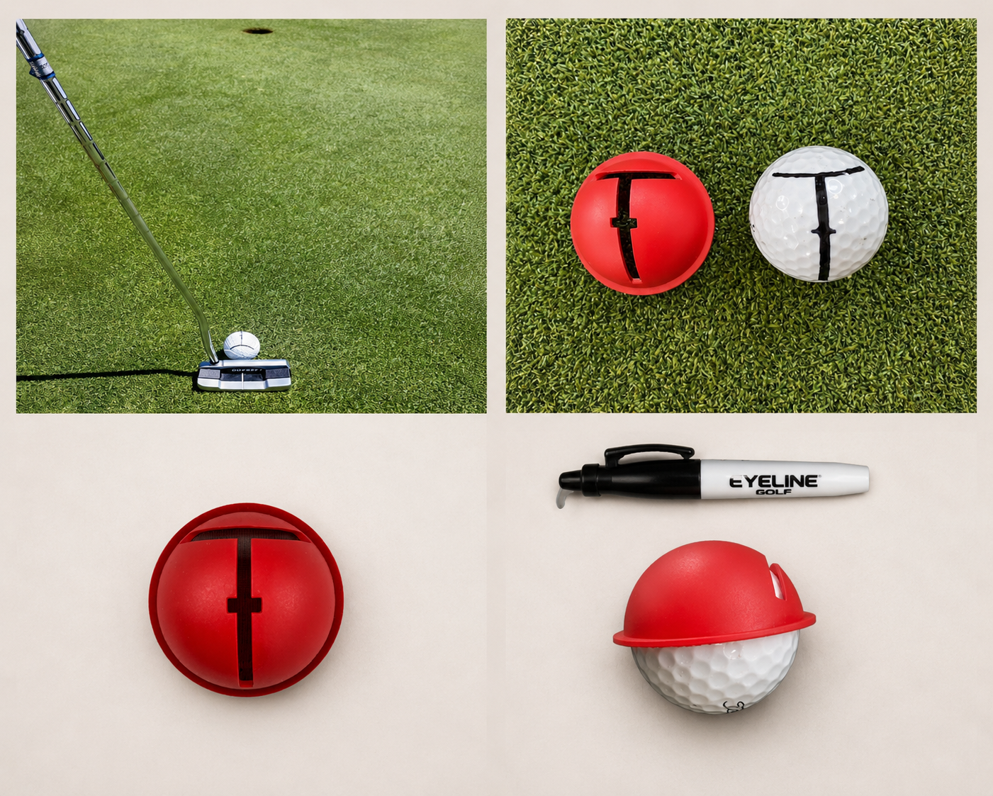 Impact Ball Liner – Pochoir d'alignement pour balle de golf